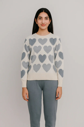 Soft Green Hearts Winter Track Suit