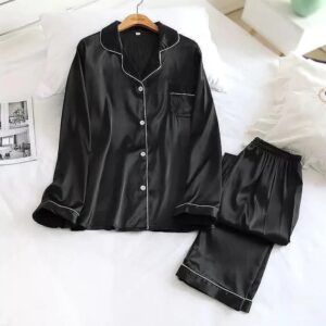 Printed Shirt and Trousers Night Suit : Stylish & Comfortable Women Sleepwear Set