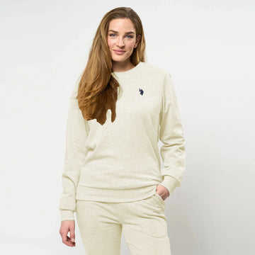 Polo Asn Women Crew Neck White Shirt for Winter