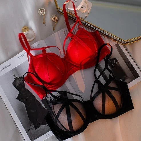 Premium Lacy Sass Bra Set  Red